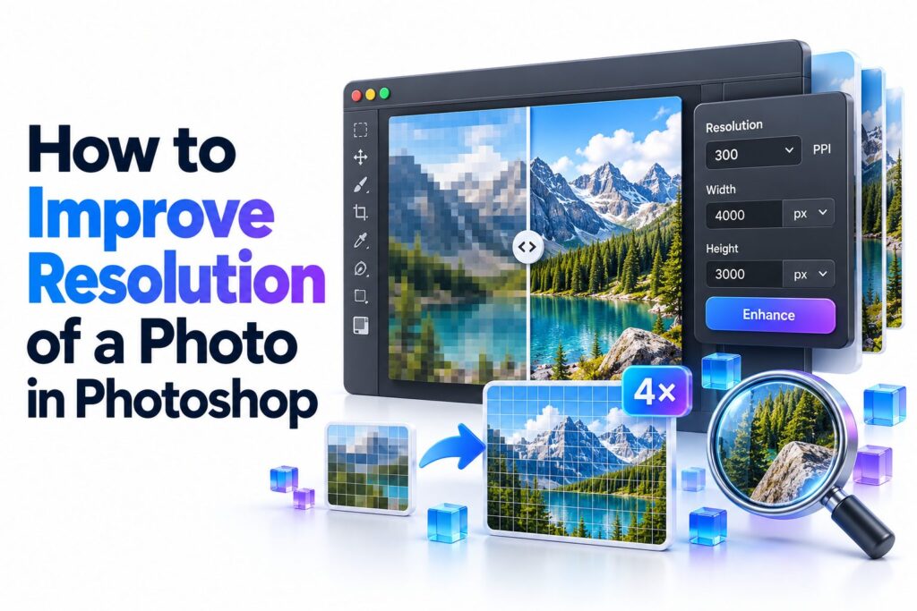 Enhancing a photo’s resolution in Adobe Photoshop