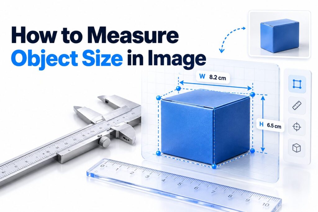 Measuring an object's dimensions within a digital image